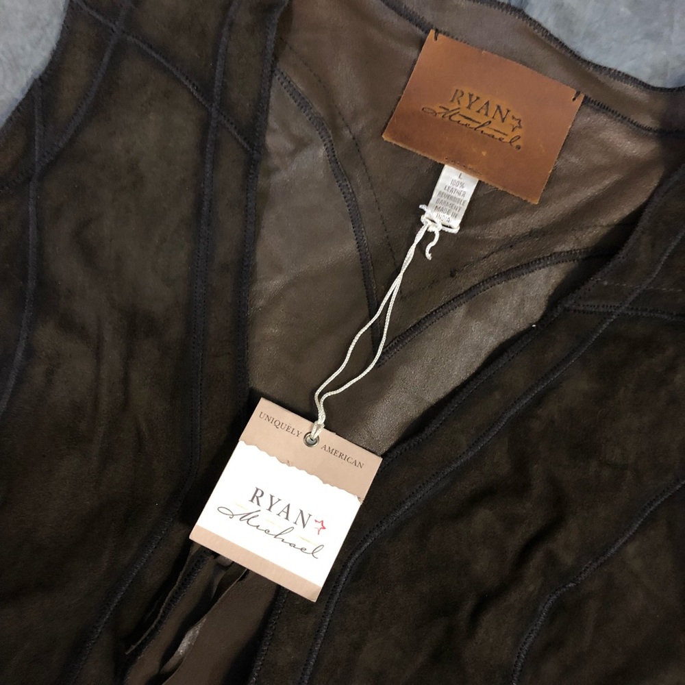 Ryan Michael Women's Brown Suede Vest